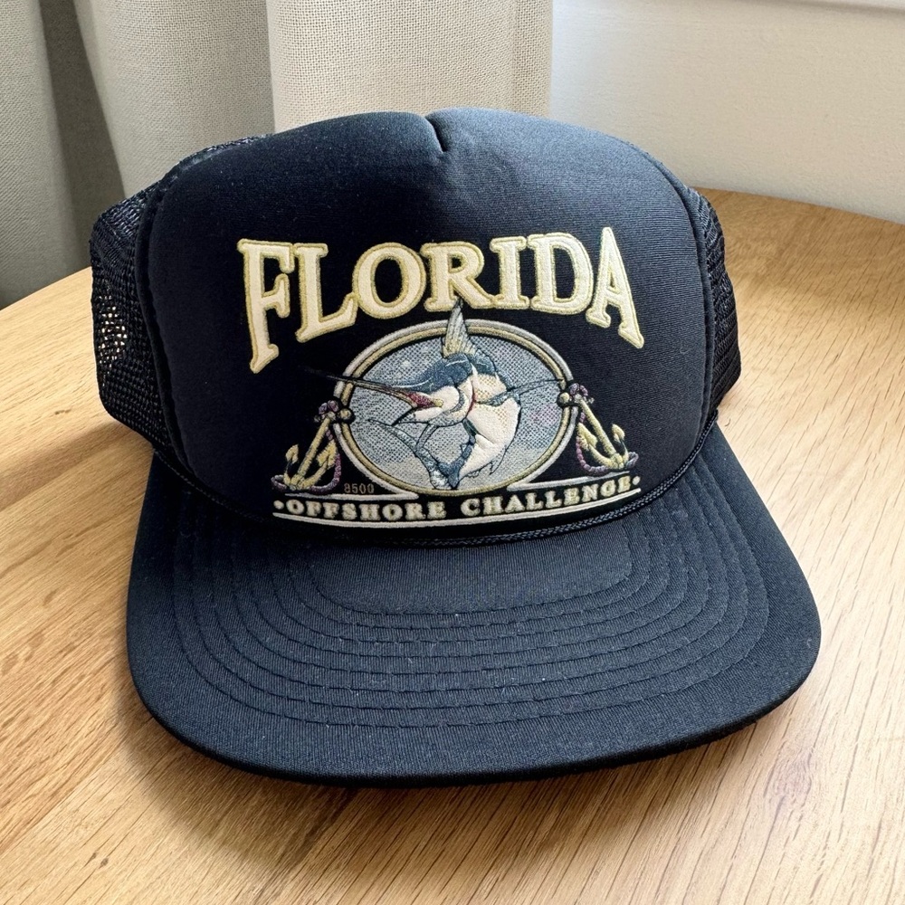 Vintage Florida Offshore Challange Fishing Foam Trucker Hat